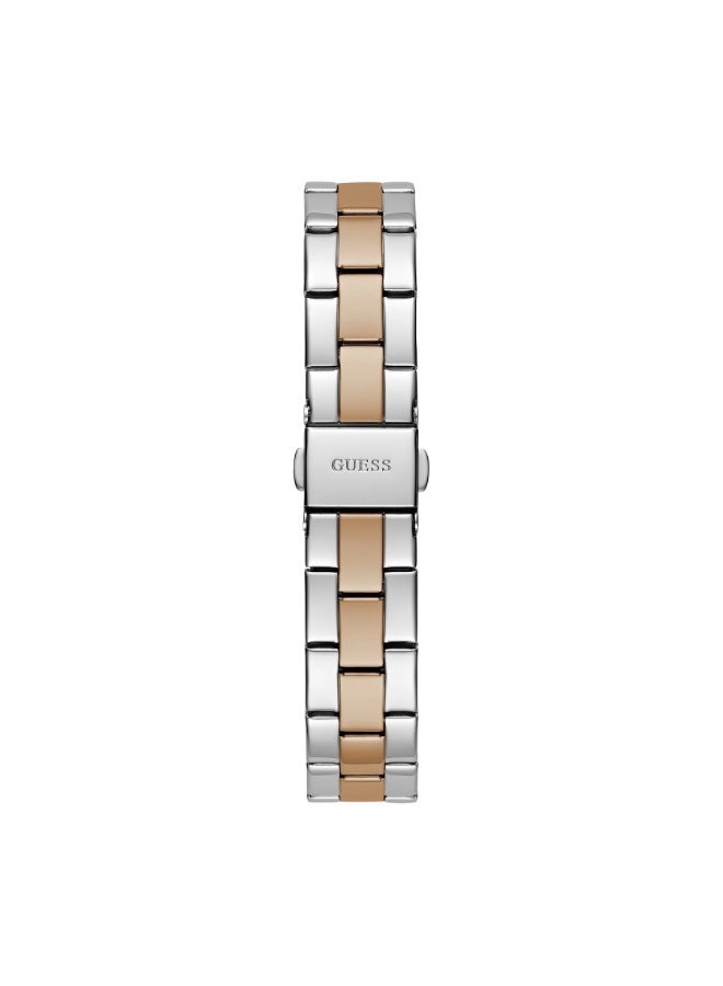 GUESS Women’s Two-Tone Silver & Rose Gold Stainless Steel Quartz Watch GW0725L2 - Image 3